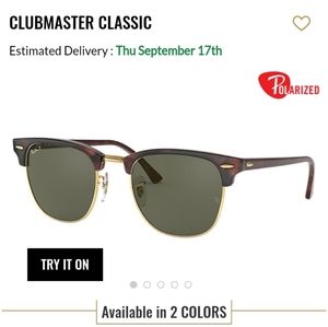 Ray-Ban Polarized Clubmaster Sunglasses